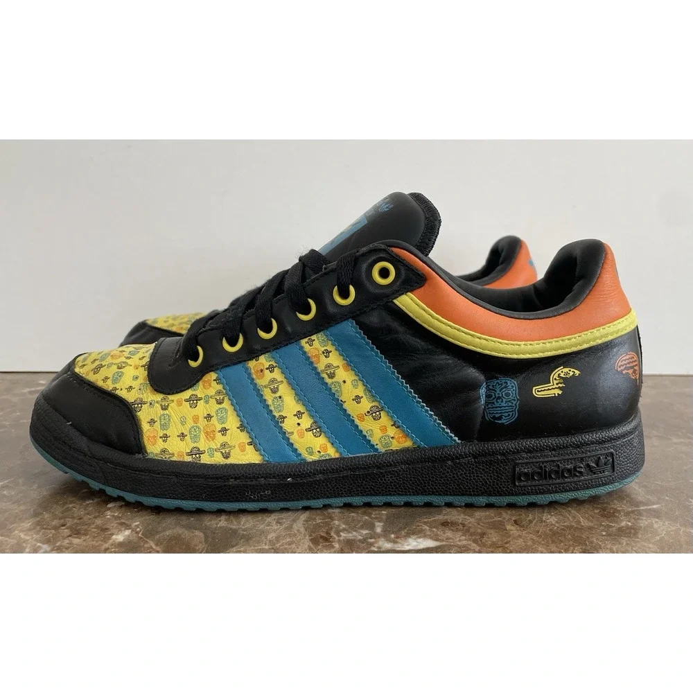 Vtg Adidas Top Ten Low Day of‎ the Dead Multicolor Sneakers Shoes Limited Ed 9